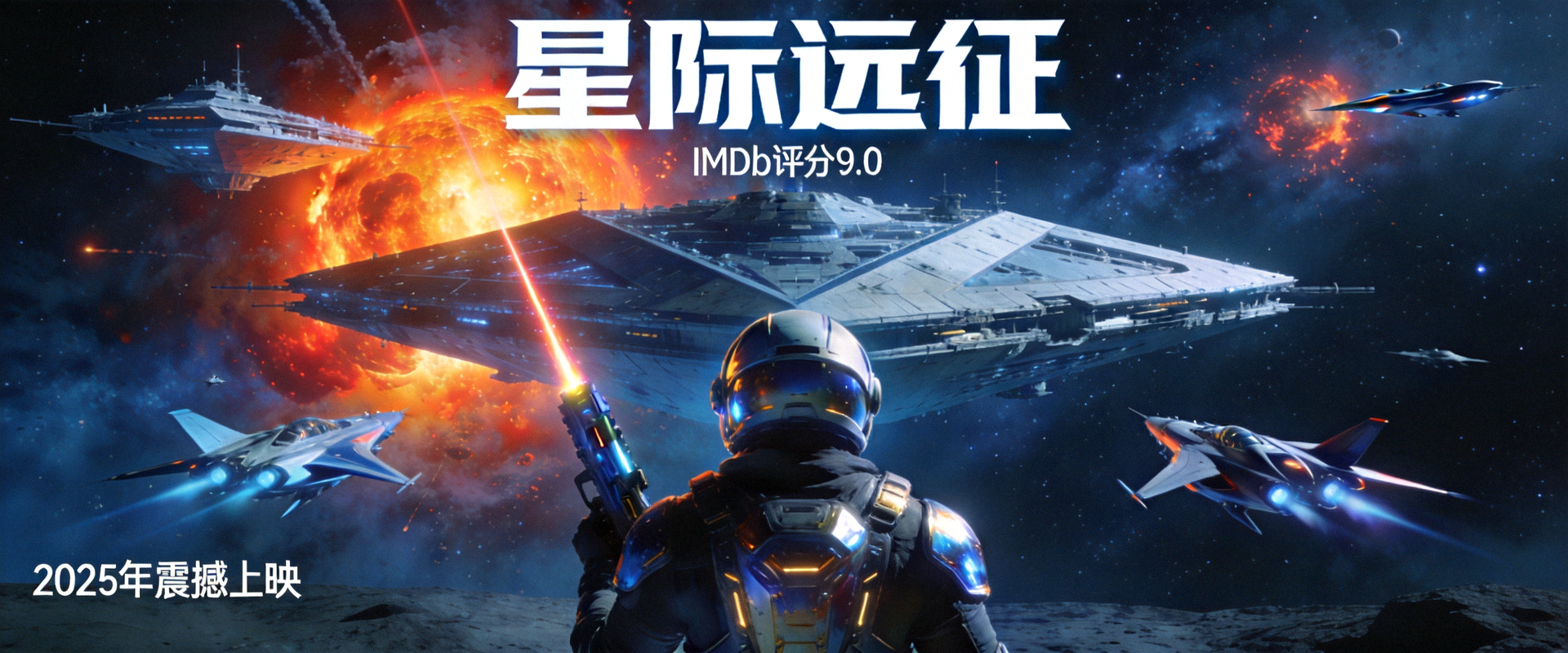 科幻史诗《星际远征》海报 - HDR画质，IMDb评分9.0