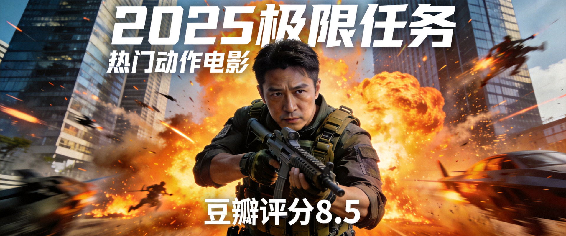 热门动作电影《2025极限任务》海报 - 4K高清画质，豆瓣评分8.5
